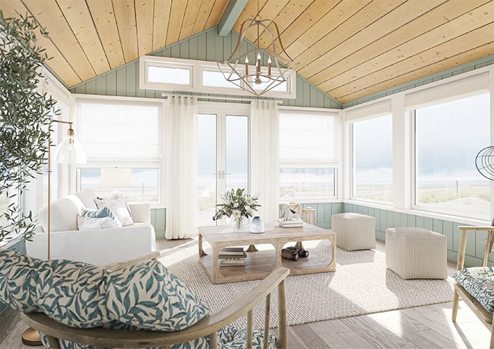 Casoria Voile, Classic White - Motorised Roman Blind - Image 6